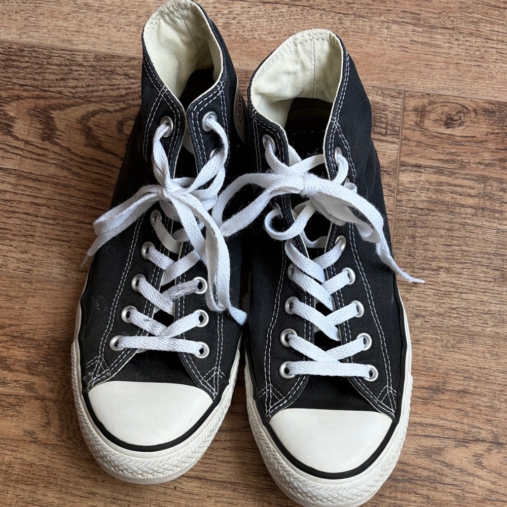 Black High-Top Converse Sneakers